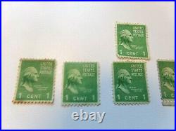 1 cent Washington stamp facing right / (7) 1797-1932 New (5) & Used (2)