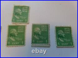1 cent Washington stamp facing right / (7) 1797-1932 New (5) & Used (2)