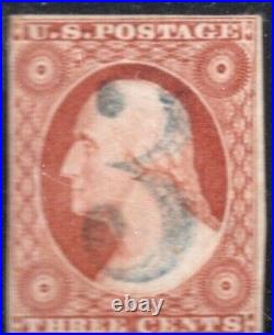#10A Fancy Blue 3 Numeral Cancel SCV. $160 (JH 4/19)