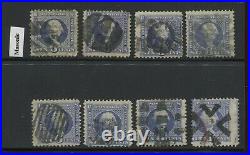 115 Washington Lot of 8 Used Stamps with Better Cancels BX5267