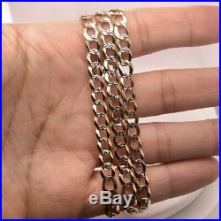 14k Solid Yellow Gold Diamond Cut Mens Cuban Link Chain 24 19.6 grams