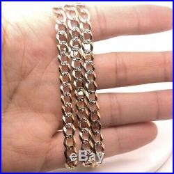 14k Solid Yellow Gold Diamond Cut Mens Cuban Link Chain 24 19.6 grams
