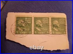 1789 1797 George Washington 1 Cent Stamp VERTICAL PERFORATED ERROR