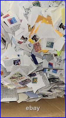 18 Pounds Lbs Us United States Used Stamps On Paper Mix Lot Common Forever More