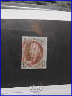 1847 Ben Franklin 5 cent stamp First Edition
