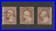 1857 United States Postage Stamps #25A Set Used Plates 2-3-5 Certified