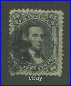 1867 United States Postage Stamp #91 Used Cork Cancel