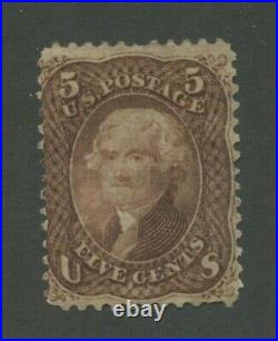 1867 United States Postage Stamp #95 Used Faded Postal Cancel