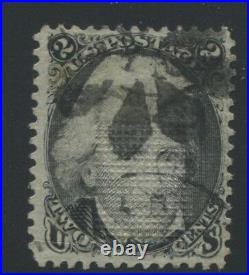 1868 United States Postage Stamp #85B Used F/VF Z Grill Multi Cancel Certified