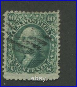 1868 United States Postage Stamp #89 Used F/VF Grid Cancel E. Grill