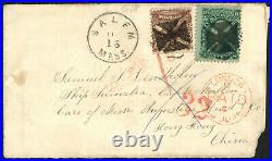 1869 Cover to Hong Kong. (51691)