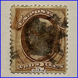 1870's US 2C ANDREW JACKSON STAMP WITH VERY INTERESTING SOTN SON FANCY CANCEL