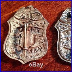 1880-1890's Deputy US Marshal Badge Silver Plated Die Stamped Brass