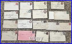 1880's-1890's Lot Of 17 California Backstamped Covers Amazing Vintage Collection