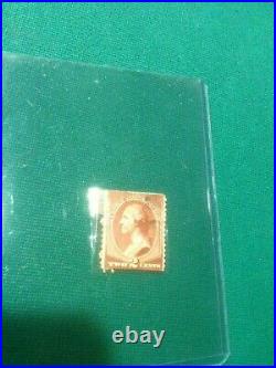 1880's George Washington RARE 2 cent stamp Fancy Cancel Red Brown Color