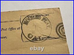 1883 Moore's Flat North Bloomfield California Postal History Package Receipt