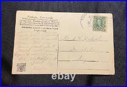 1902 Series Benjamin Franklin green cancelled stamp RARE