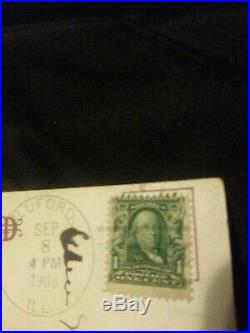 1908 1 Cent Ben Franklin Stamp
