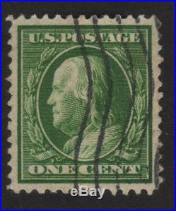 1909 US 1c, Used, Benjamin Franklin, Sc 357, Bluish gray, Graded, XF Superb 96