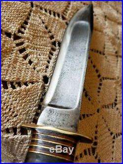 1911 Vintage Large Marble's Stamp Rare Antique Stag 8 Bowie Case 24 Spacers MSA