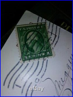 1912 GREEN George Washington One 1 Cent Stamp U. S. Postage One Side Uncut RARE