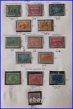 1913-1920 US Postage Panama-pacific, Pilgrim Tercentenary Album Page Mint/Used