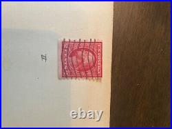 1916 491 2 cent washington camine stamp, vertical perf 10, type II