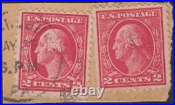 1920 #500 TYPE 1a TIED ON PIECE MAY 25, 1920 PA CANCEL, SE AT LEFT RETAIL $240+