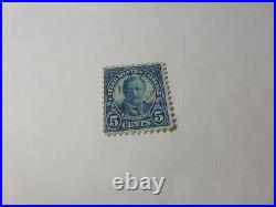 1920 Rare Blue Roosevelt Handstamped Cancelled Stamp