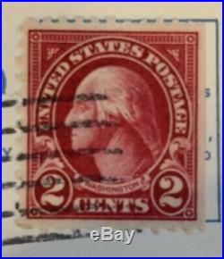 1925 2 Cent George Washington Stamp On Postcard