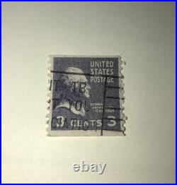 1932 Violet Thomas Jefferson 3 Cents US Postage Stamp Vintage Rare