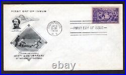 1939 Baseball Centennial FDC Collection Cooperstown, NY Issues