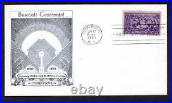 1939 Baseball Centennial FDC Collection Cooperstown, NY Issues