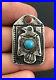1940’s Fred Harvey Navajo Stamped Sterling Silver Turquoise THUNDERBIRD Pendant