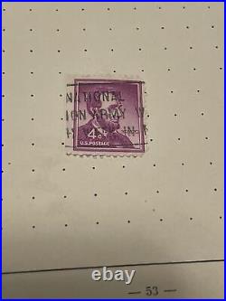 1954 Abraham Lincoln 4 Cent US Vintage Stamp