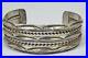 1970’s Navajo Triangle Stock Hand Stamped. 925 Silver Cuff Bracelet Unsigned