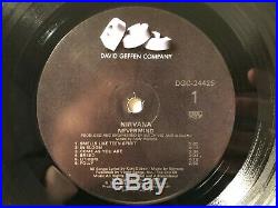 1991 Nirvana Nevermind LP Gold Stamp Promo Read Description DGC-24425 VG/G