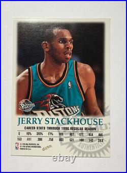 1997 98 Skybox Autographics Century Marks 48/100 Jerry Stackhouse Auto Rare