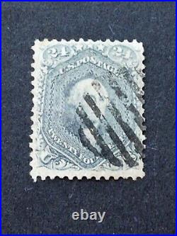 19th century used us stamps Rare Scott #70b Steel Grey. CV $825