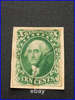 19th century used us stamps Scott #13 on paper. Scott CV $850