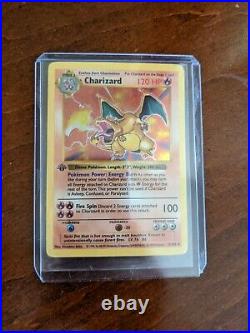 1st Edition Holo Charizard Shadowless 1999 4/102 (Rare thick stamp)