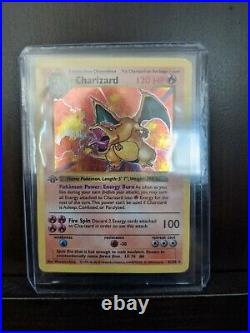 1st Edition Holo Charizard Shadowless 1999 4/102 (Rare thick stamp)