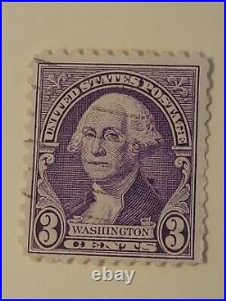 2 Vintage Rare US 3 Cent George Washington Stamp Purple Violet Extremely Rare