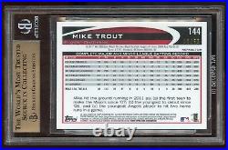 2012 Topps Chrome Mike Trout Gold Refractor Rc Bgs 9.5 Stamped 18/50 Sp Rare