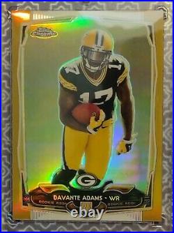 2014 Topps Chrome Davante Adams RC Gold Refractor SP /50 Packers Rookie #1WR