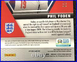 2020/21 Mosaic PHIL FODEN Soccer Euro England Blue Fluorescent Prizm Sp /15