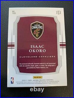 2020-21 National Treasures Fotl Isaac Okoro Rookie Patch Auto Gold 24/24 Rpa