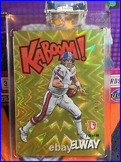 2021 Absolute Football John Elway Gold Kaboom Card #k31 10/10 Ssp Broncos Hof