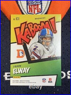 2021 Absolute Football John Elway Gold Kaboom Card #k31 10/10 Ssp Broncos Hof