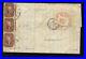 28 Jefferson Used Strip of 3 Stamps on Cover New York to Tarbes France 28 CVR A1